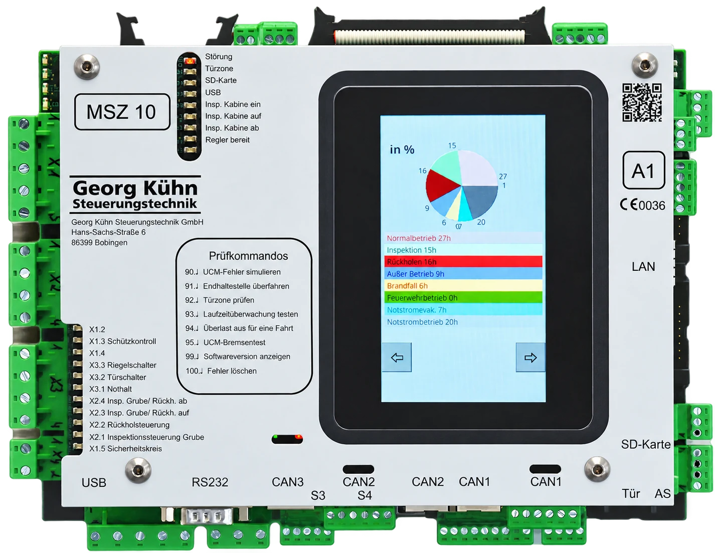 MSZ 10 Aufzugsteuerung von Georg Kühn mit Farbdisplay